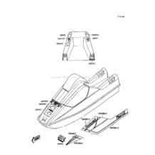 Labels(JS300-A3) pour Kawasaki 1989 300 SX