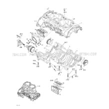 01- Crankcase, Reed Valve pour Seadoo 2002 XP, 5577 5578, 2002