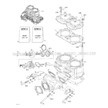 01- Cylinder, Exhaust Manifold pour Sea-Doo 2002 XP, 5577 5578, 2002