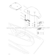 09- Rear Access Cover pour Sea-Doo 2002 XP, 5577 5578, 2002
