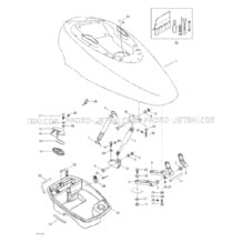 09- Engine Cover pour Seadoo 2002 XP, 5577 5578, 2002