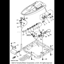 HULL - DECK 3 pour Yamaha 1996 WaveRunner WAVE RUNNER III - WRA650U - 1996