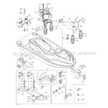 09- Body, Front View pour Seadoo 2003 GTI LE RFI, 6103 6104, 2003