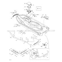 09- Body, Rear View pour Seadoo 2003 GTI LE RFI, 6103 6104, 2003