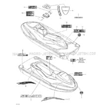 09- Decals pour Seadoo 2003 GTI LE RFI, 6103 6104, 2003
