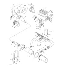 01- Engine Support And Muffler pour Seadoo 2003 GTI LE, 2003