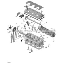 01- Cylinder Head pour Sea-Doo 2003 GTX 4-TEC Wake, 2003