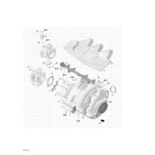02- Air Intake Manifold pour Sea-Doo 2003 GTX 4-TEC, LTD Supercharged, 2003