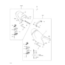 09- Seat pour Seadoo 2003 GTX 4-TEC, LTD Supercharged, 2003