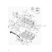 01- Engine Block pour Seadoo 2003 GTX 4-TEC, Supercharged, 2003