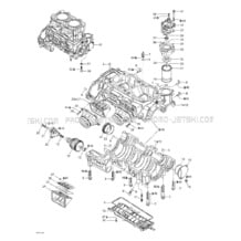 01- Crankcase, Reed Valve pour Seadoo 2003 GTX DI, 6118 6119, 2003