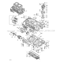 01- Crankcase, Reed Valve pour Sea-Doo 2003 RX DI, 6122 6123, 2003