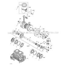 01- Crankshaft And Pistons pour Sea-Doo 2003 RX DI, 6122 6123, 2003