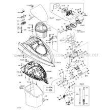 09- Front Storage Compartment pour Seadoo 2003 RX DI, 6122 6123, 2003