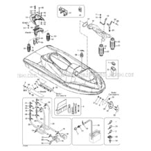 09- Body, Front View pour Sea-Doo 2003 RX DI, 6122 6123, 2003