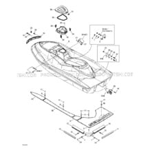 09- Body, Rear View pour Sea-Doo 2003 RX DI, 6122 6123, 2003