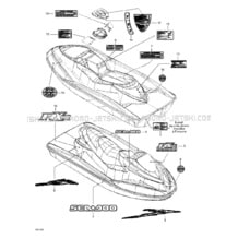 09- Decals pour Sea-Doo 2003 RX DI, 6122 6123, 2003