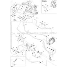 01- Cooling System pour Sea-Doo 2004 3D RFI, 2004