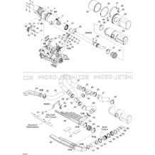 01- Exhaust System pour Sea-Doo 2004 3D RFI, 2004