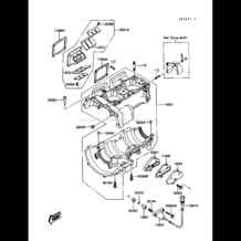 Crankcase pour Kawasaki 1989 650 SX