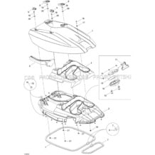 09- Engine Cover pour Seadoo 2004 3D RFI, 2004