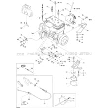 01- Engine pour Seadoo 2004 GTI LE, 2004