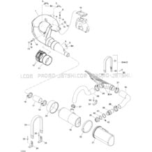 01- Exhaust System pour Sea-Doo 2004 GTI LE, 2004