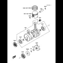 Crankshaft/Piston(s) pour Kawasaki 1989 650 SX