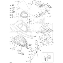 09- Front Storage Compartement pour Sea-Doo 2004 GTI LE, 2004