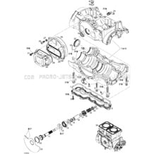 01- Crankcase And Rotary Valve pour Seadoo 2004 GTI LE RFI, 2004