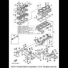 CYLINDER CRANKCASE pour Yamaha 1996 WaveRunner WAVE VENTURE 1100 (WVT1100U) 1996