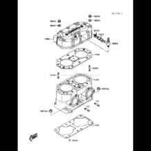 Cylinder Head/Cylinder pour Kawasaki 1989 650 SX