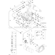 01- Cooling System pour Sea-Doo 2004 GTI RFI, 2004