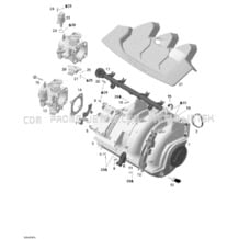 02- Air Intake Manifold pour Sea-Doo 2004 GTX 4-TEC, Special Supercharged, 2004