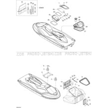 09- Storage Compartment pour Seadoo 2004 GTX 4-TEC, Special Supercharged, 2004