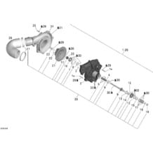 01- Supercharger pour Seadoo 2004 GTX 4-TEC, Supercharged, 2004