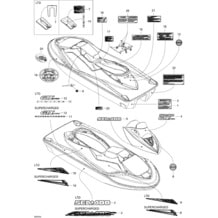 09- Decals pour Seadoo 2004 GTX 4-TEC, Supercharged, 2004