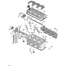 01- Cylinder pour Seadoo 2004 GTX 4-TEC, WAKE, 2004