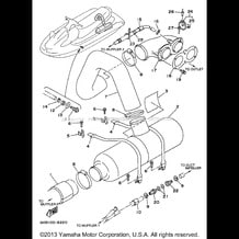 EXHAUST 2 pour Yamaha 1996 WaveRunner WAVE VENTURE 1100 - WVT1100U - 1996