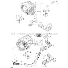 01- Engine Support And Air Intake pour Sea-Doo 2004 RXP, 2004