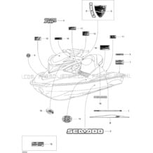 09- Decals pour Seadoo 2004 RXP, 2004