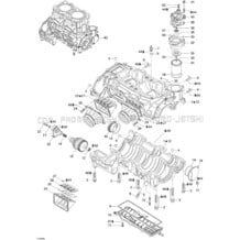 01- Crankcase And Reed Valve pour Seadoo 2004 XP DI, 2004