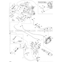 01- Cooling System pour Sea-Doo 2005 3D RFI, 2005