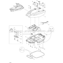 09- Engine Cover pour Sea-Doo 2005 3D RFI, 2005