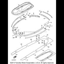 GUNWALE MAT pour Yamaha 1996 WaveRunner WAVE VENTURE 1100 - WVT1100U - 1996