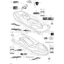 09- Decals STD pour Sea-Doo 2005 GTI RFI STD, 2005
