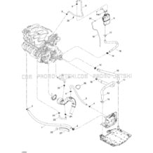 01- Cooling System pour Sea-Doo 2005 GTX 4-TEC, STD, 2005