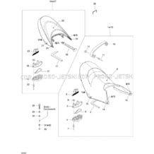 09- Seat STD pour Seadoo 2005 GTX 4-TEC, STD, 2005