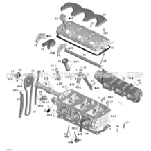 01- Cylinder Head pour Seadoo 2005 RXP, 2005