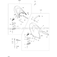 09- Seat Red pour Seadoo 2005 RXT, 2005